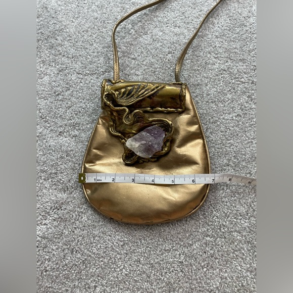 🚚MOVING SALE Vintage 1970 Carvalhu's Brutalist Amethyst Brass & bronze Leather - Picture 16 of 16